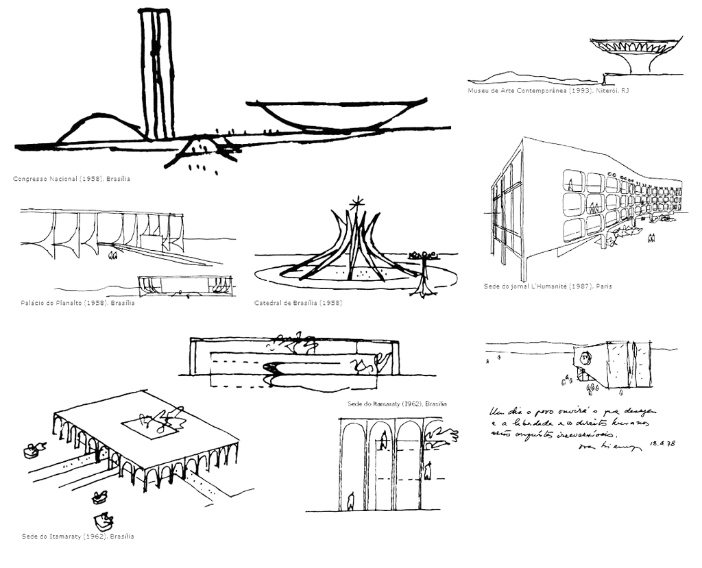 Croquis de Oscar Niemeyer