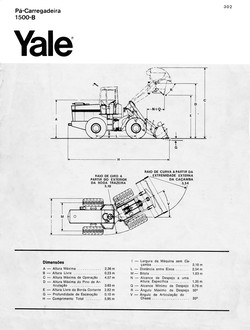Carregadeira Yale 1500B - Folheto Técnico